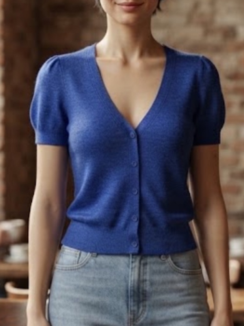 Flying Tomato Cotton Sweater Blue